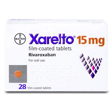 Xarelto 15 Mg 28 Tablets