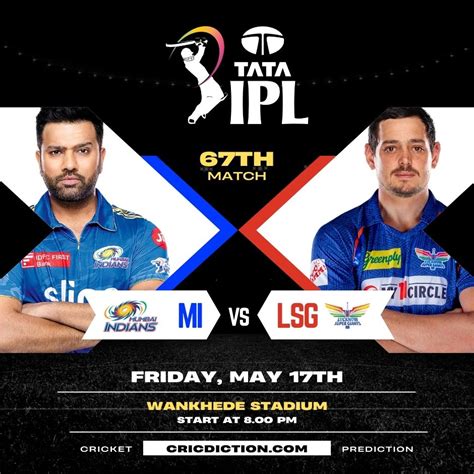 Match Preview Mumbai Indians Vs Lucknow Super Giants IPL 2024 67th