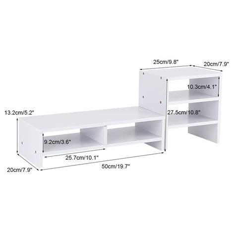 EECOO Computer Monitor Riser Stand Estink Desktop Wooden Laptop