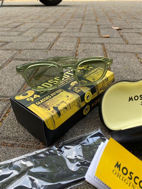 Moscot Lemtosh Large Rare Clear Sage Green Fesyen Pria Aksesoris