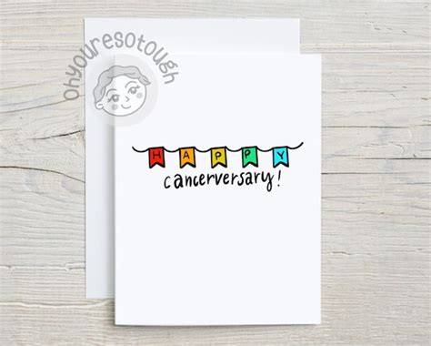 Cancer Anniversary Card Cancerversary Card Cancer Card | Etsy