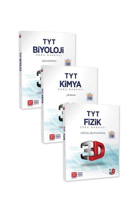 3D Yayınları Tyt Fizik Kimya Biyoloji Soru Bankası Seti Fiyatı