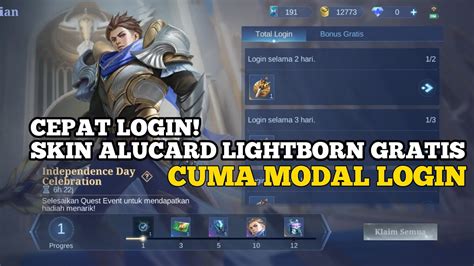 CEPAT LOGIN SKIN ALUCARD LIGHTBORN GRATIS CUMA MODAL LOGIN EVENT