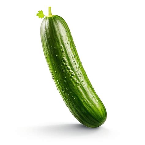 Pepino Verde Fresco Aislado Png Fondo Blanco Foto Premium