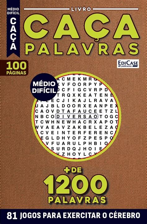 Livro Caça palavras Ed 61 Médio Difícil Diversão