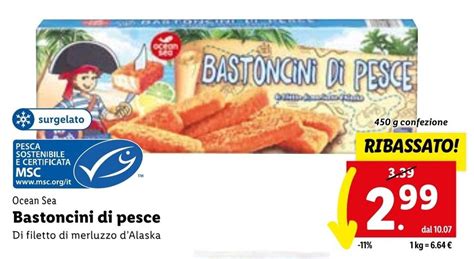 Ocean Sea Bastoncini Di Pesce G Offerta Di Lidl