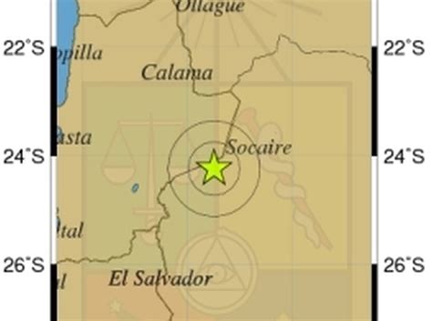 Un Sismo 4 0° Richter Se Sintió Hoy En El Loa