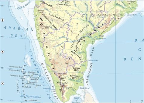 Western Ghats Mountains Map