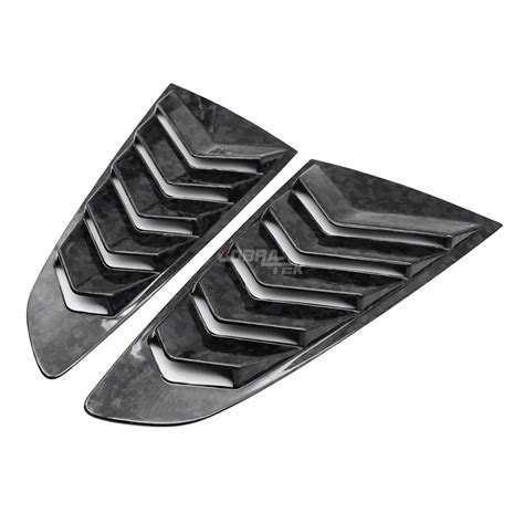 Cobra Tek Mustang Type B Quarter Window Louvers Forged Carbon Fiber