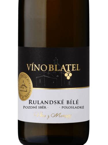 Vino Blatel Rulandsk B L Pozdn Sb R Polosladk Vivino Australia