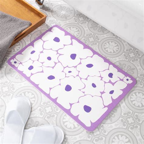 Purple Bath Mats Non Slip Fast Drying Artsy Mats