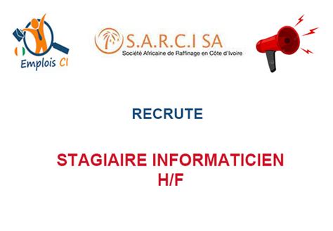 Societe Africaine De Raffinage Recrute Stagiaire Informaticien H F Y