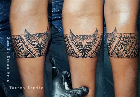 Owl 🦉band Tattoo Design Bysumedh Dream Arts Tattoo Studio Band