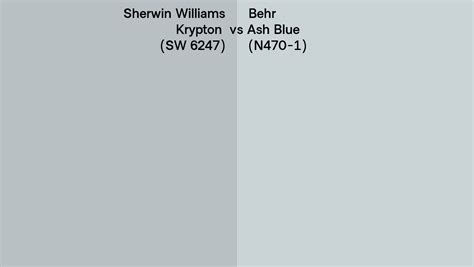 Sherwin Williams Krypton Sw 6247 Vs Behr Ash Blue N470 1 Side By