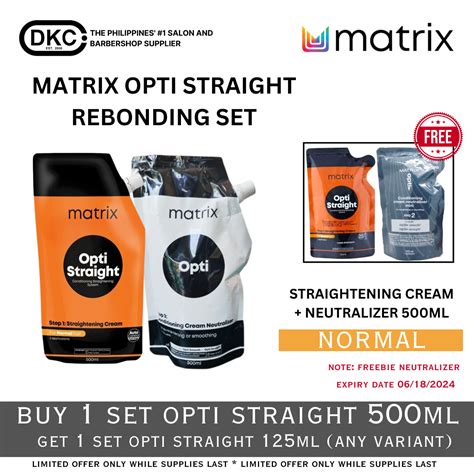 With Freebie Matrix Opti Straight Rebond Set For Normal Hair Ml