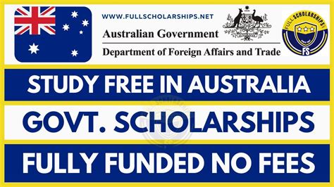 Australia Government Fully Funded Scholarships 2024-2025 Bachelors ...