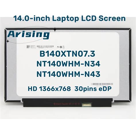 Pantalla Lcd Para Port Til De Pulgadas B Xtn Compatible Con