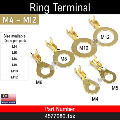 Pcs M M M M M M Naked Ring Lug Wire Crimp Pressed Terminals