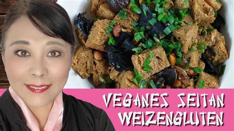 Veganes Seitan Mit Pilzen Weizengluten Seitan With Mushrooms