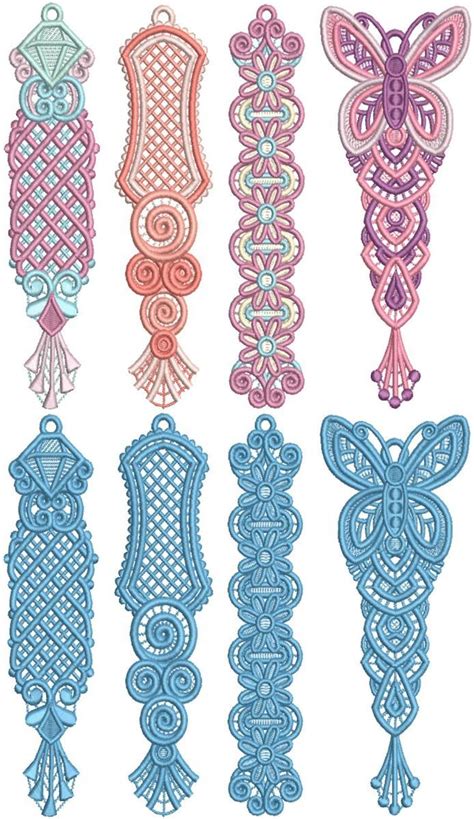 Free Standing Lace Bookmarks 2 Free Standing Lace Machine Embroidery ...