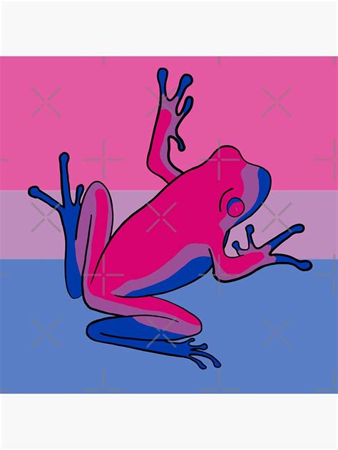 Bi Pride Flag Frog Sticker For Sale By Rainbowfrogpond Redbubble