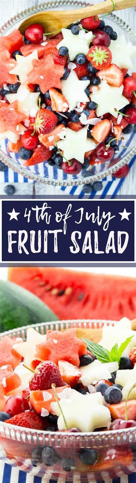 This Th Of July Fruit Salad With Watermelon Honeydew Cherries And