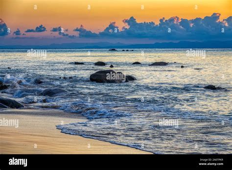 Idyllic Sunset Over Indian Ocean In Masoala National Park Sunset