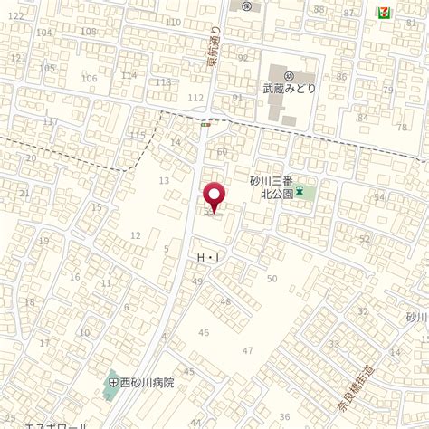 東京都立川市砂川町7－59－7 の地図 Mapfan