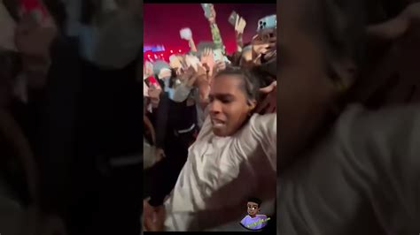 Asap Rocky Jumps In Mosh Pit And Regrets It Shorts Youtube