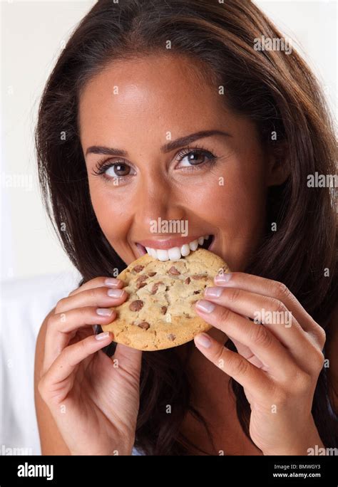 Woman Eating Cookie