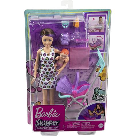 Mattel Doll Barbie Skipper Playset Stroller Skipper Gxt34