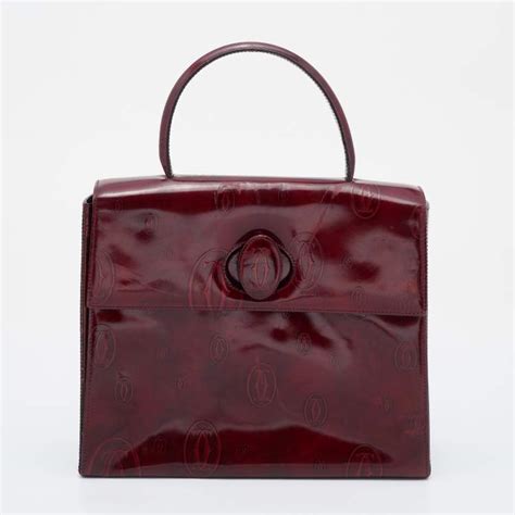 Cartier Burgundy Leather Happy Birthday Top Handle Bag Cartier The Luxury Closet