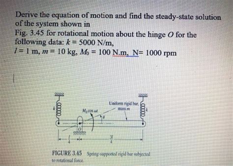 Solved Derive The Equation Of Motion And Find The