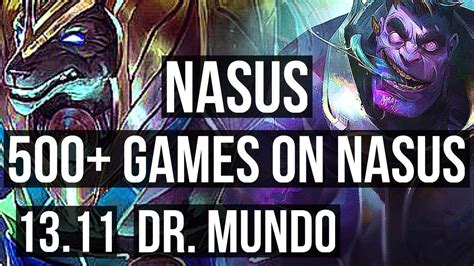 NASUS Vs DR MUNDO TOP 500 Games KR Diamond 13 11 YouTube