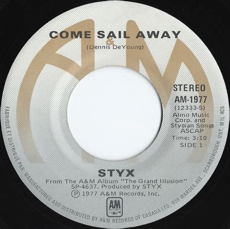 Styx – Come Sail Away (1977, Vinyl) - Discogs