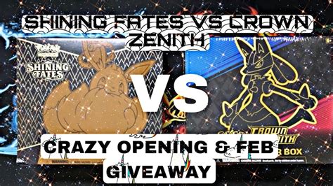 Pokemon Shining Fates Etb Vs Crown Zenith Etb Youtube