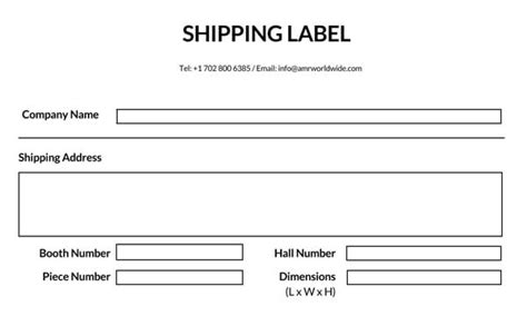 30 Free Printable Shipping Label Templates (Word, PDF)