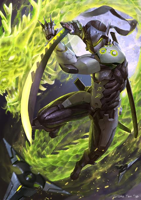 Genji By Wisnutan On Deviantart 오버워치 배경화면 캐릭터 아트 캐릭터 일러스트