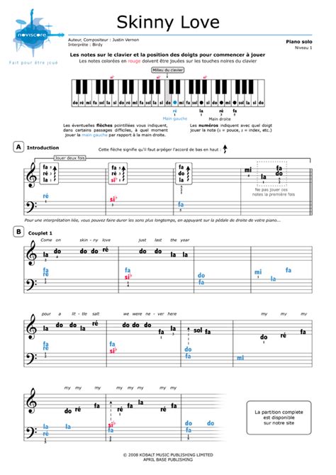 Partition Piano Debutant Gratuite A Imprimer