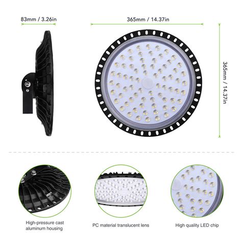 Pack W Ufo Led High Bay Light Factory Warehouse Commercial Led