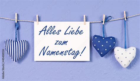 Alles Liebe Zum Namenstag Stock Foto Adobe Stock