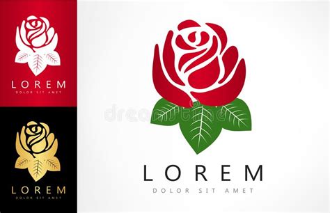 Molde Do Conceito De Projeto Do Logotipo Das Rosas Ilustração do Vetor