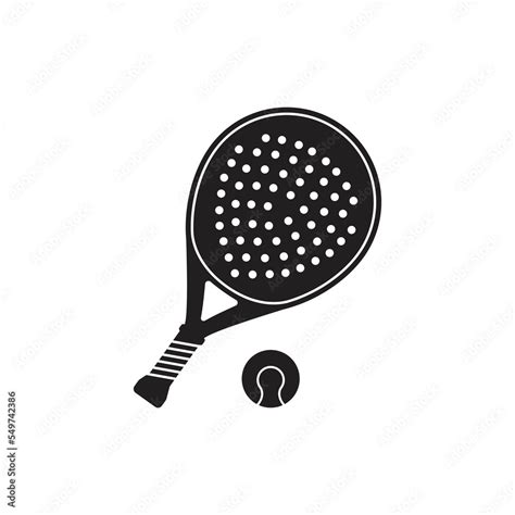 Paddle Racket On White Background Vector Stock Vector Adobe Stock