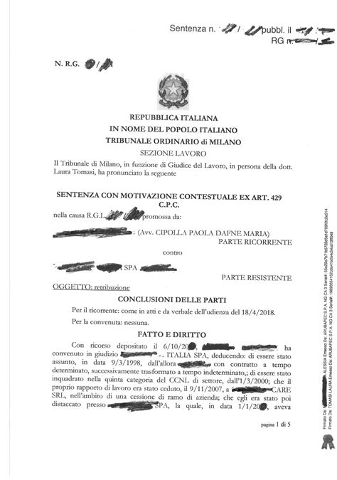 SE LA CESSIONE DI RAMO DAZIENDA è ILLEGITTIMA Avvocato Cipolla Paola