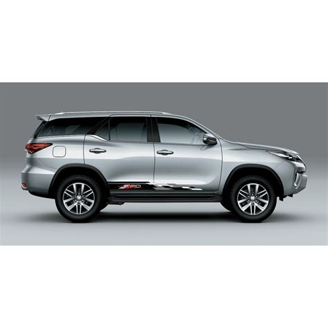 X2 Toyota Fortuner Side Body Decals Machine Cut Vinyl Sticker