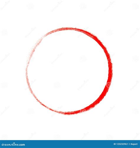 Isolated Red Circle Drawing Stock Illustration - Illustration of stain ...