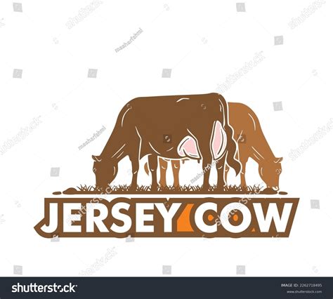 Jersey Dairy Milk Cow Logo Silhouette Stock Vector Royalty Free