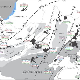 Optical Microscope Images Of The Late Cenozoic Volcanic Rocks Of The