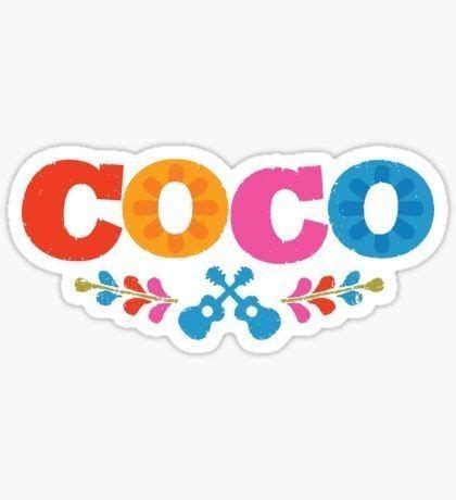 The Word Coco Is Painted In Bright Colors