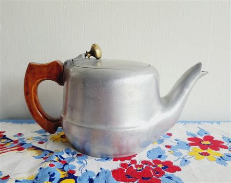 Picquot Ware Art Deco Style Teapot Kettle Etsy